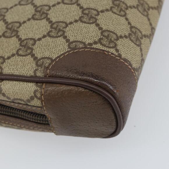 GUCCI GG Supreme Clutch Bag PVC Beige Auth hk3292 - Picture 16 of 16